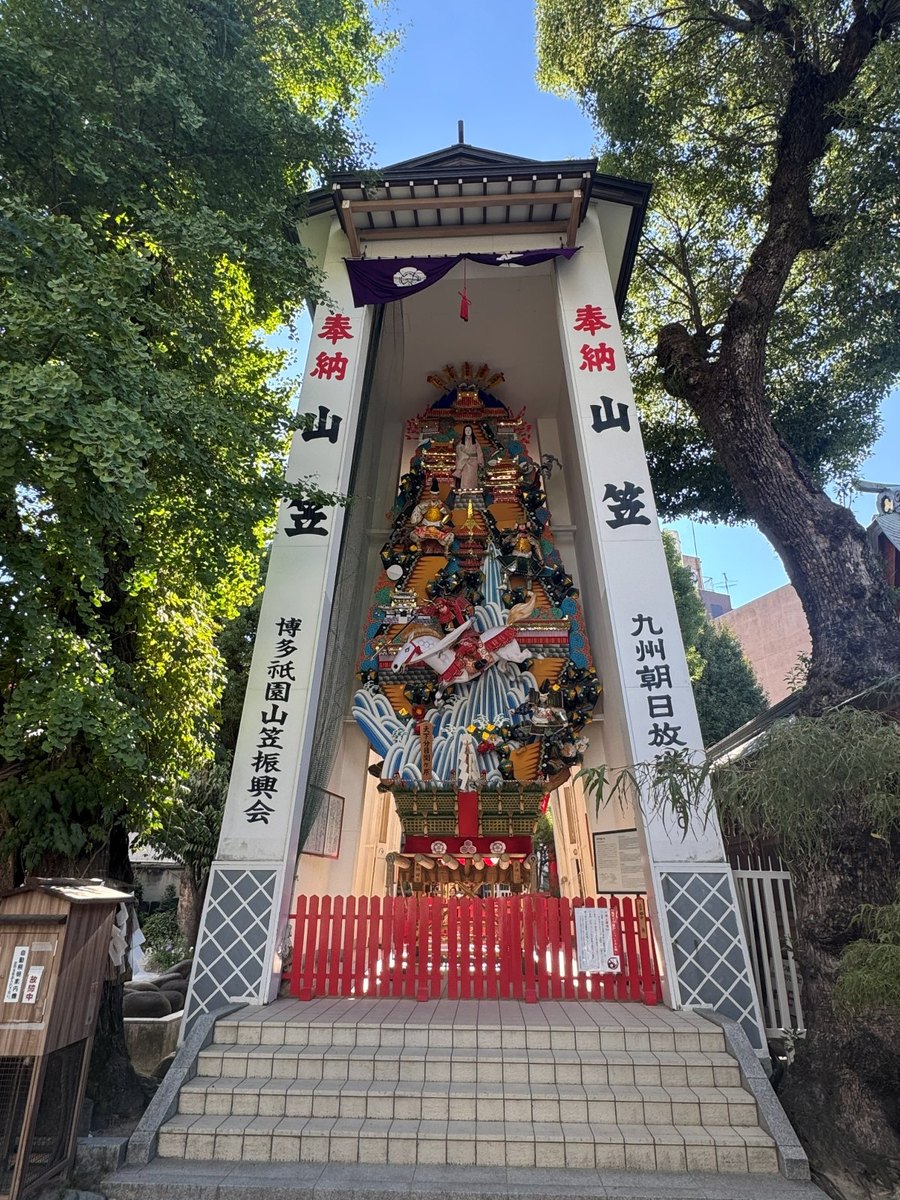 櫛田神社に飾られている博多祇園山笠の飾り山